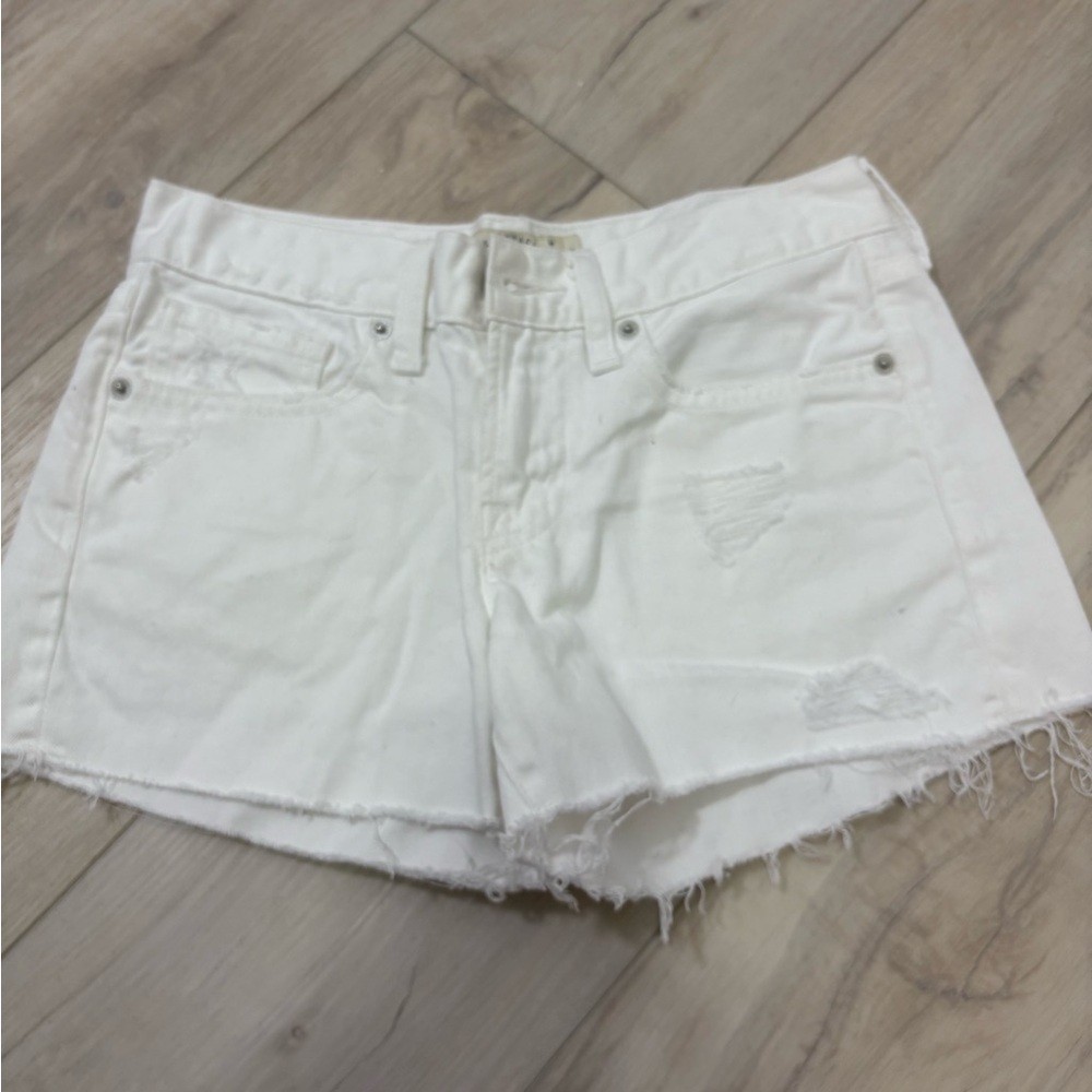 Lucky Brand White Distressed Jean Shorts